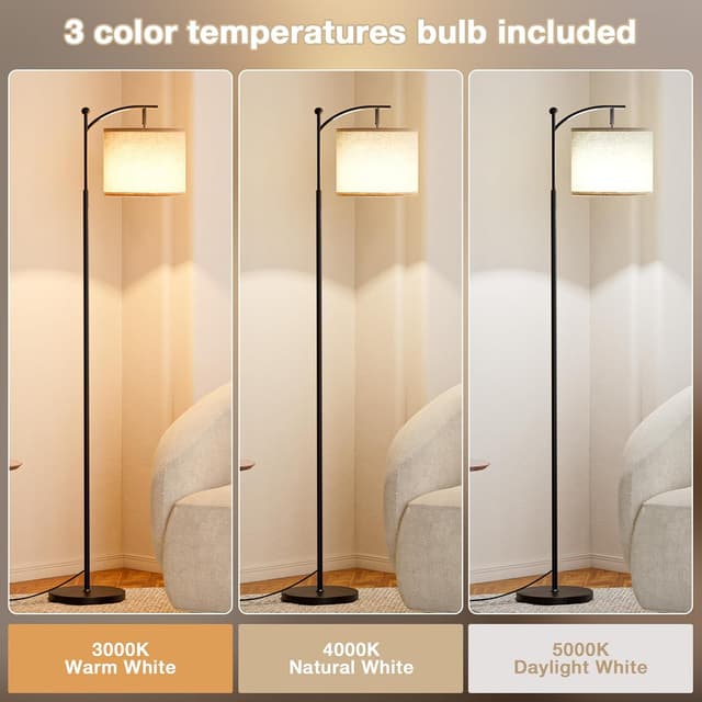 Thumbnail 1 de Aooshine 60" Modern Arc Floor Lamp with 3 Temps 🛋