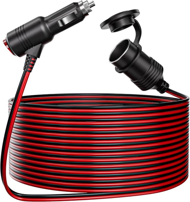 Detalle de 12V Zigarettenanzünder Verlängerungskabel mit Schalter – Kfz Adapter Stecker auf Buchse