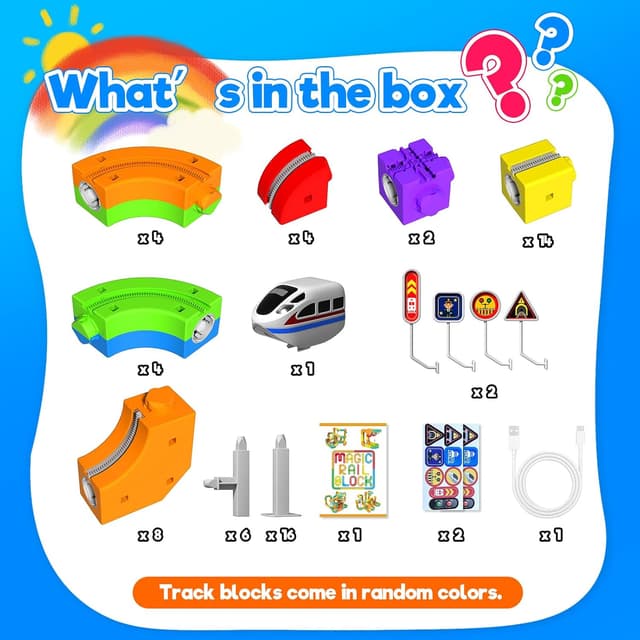 Thumbnail 3 de Electric Train Set 69Pcs 3D Racing Track