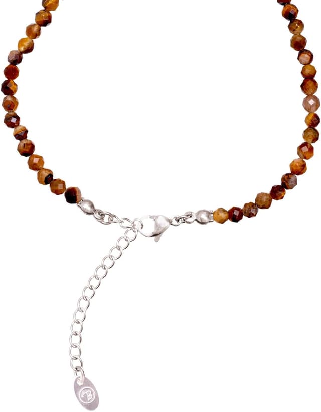 Detalle 2 de BERGERLIN Tigerauge Halskette mit 925 Silber