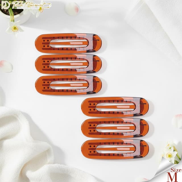 Detalle 2 de RC ROCHE Libellenspangen 6er Medium Braun