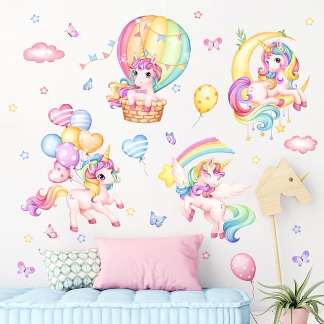 Thumbnail 1 de Supzone Unicorn Wall Stickers 29 x 90 cm