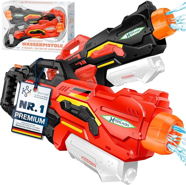 Detalle de KESSER Wasserpistolen 2er Set Reichweite 10–11 m
