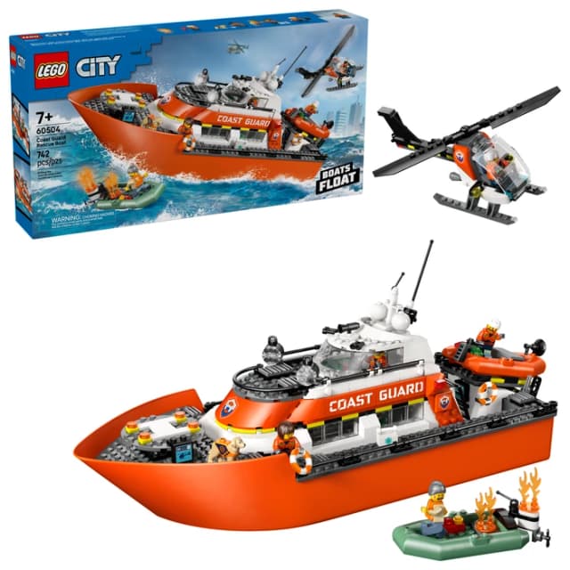 Thumbnail 6 de LEGO City Rettungsboot 60504 mit Hubschrauber