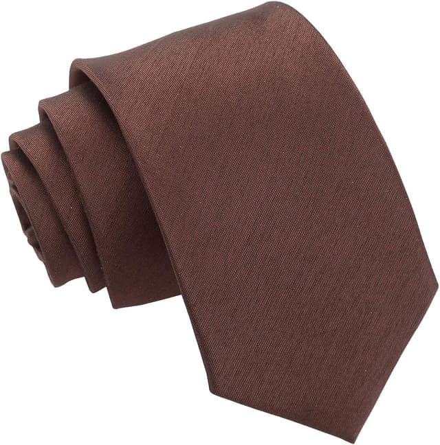 Detalle de DQT Mens Plain Shantung Tie (7cm Slim) – for Wedding, Business & Formal Wear