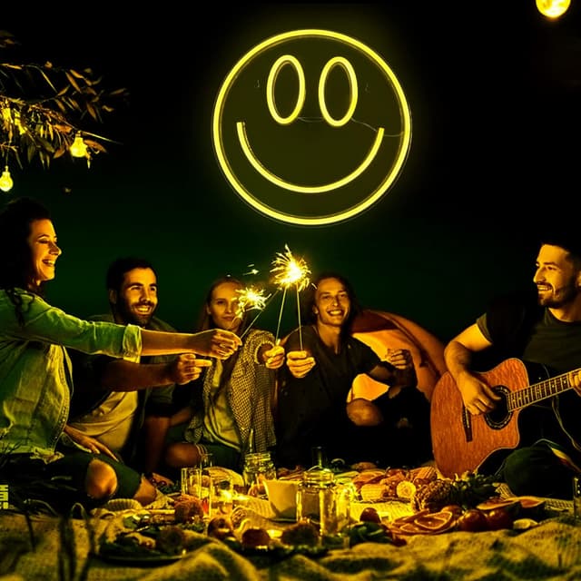 Detalle 2 de Aslanka Lächeln Neonlicht mit USB, Smiley-LED