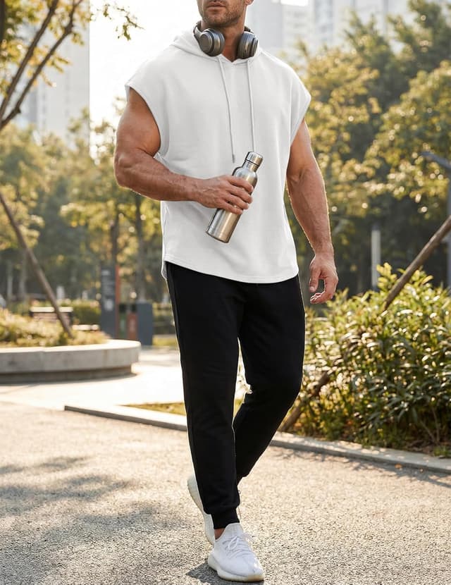 Detalle 2 de JMIERR Hooded Drawstring Shirt, Gym hoodie