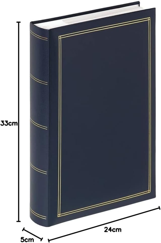 Detalle de Walther Design Album photo bleu Monza avec gaufrage doré — 300 photos 10 x 15 cm