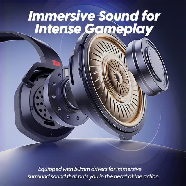 Detalle 1 de NUBWO G06 Gaming-Headset Dual Wireless mit 50 mm