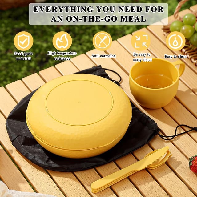 Thumbnail 6 de Berglander Camping Mess Kit with Bowl, Plate, Cup, Cutlery & Carry Bag