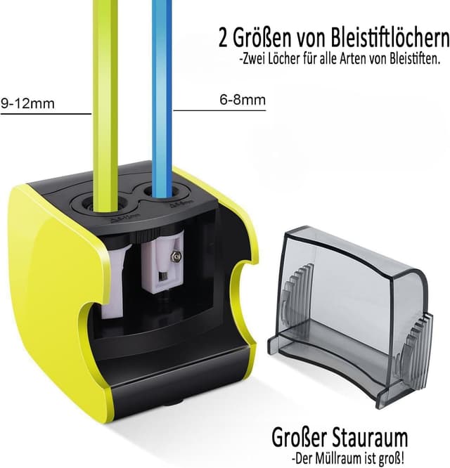 Detalle 1 de Elektrischer Anspitzer für Kinder, 3–5 s