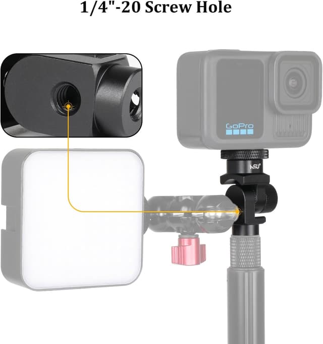 Thumbnail 4 de HSU Vertical Mount 180° 1/4"-20 adapter for action cameras