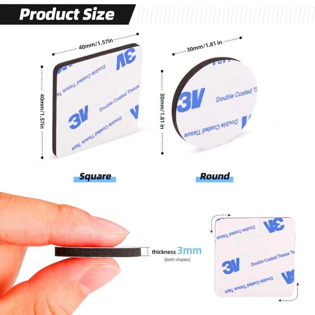 Thumbnail 1 de ZISMA Double Sided Sticky Pads 50 Pcs 40mm