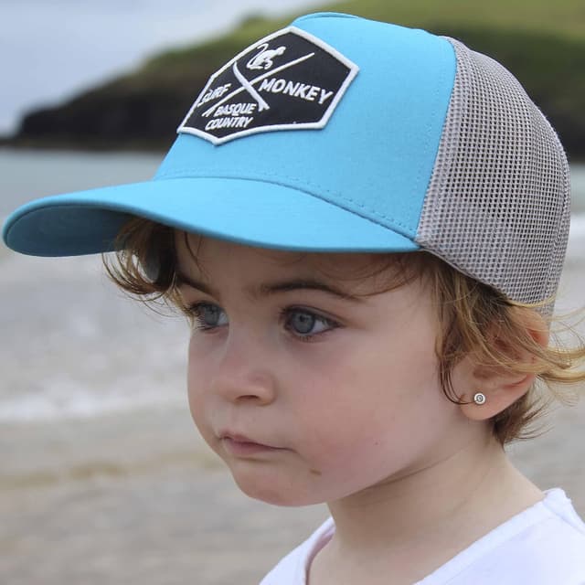 Detalle de Surf Monkey Dressed in Music Play with ME casquette trucker 5 panneaux pour enfants