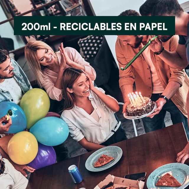 Detalle 1 de Vasos desechables de papel 7oz - Café y bebidas calientes