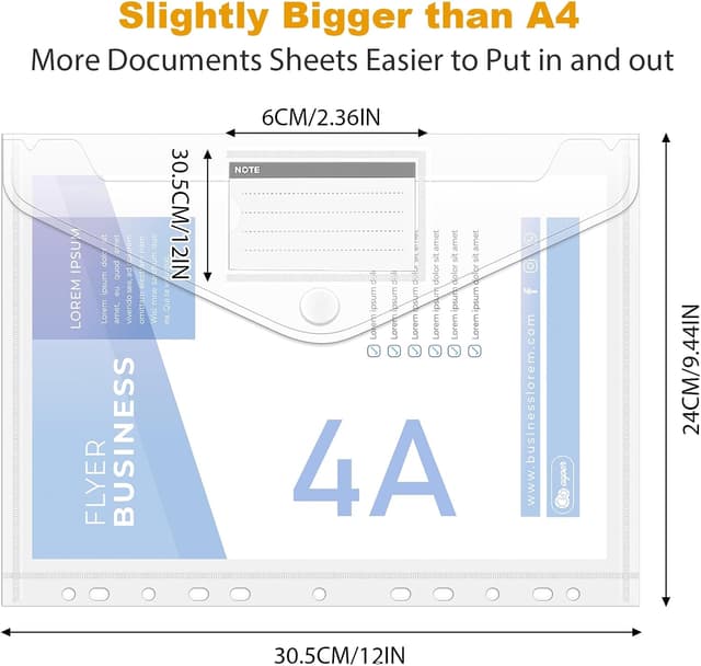 Detalle 2 de Pochettes plastiques A4 48 pièces