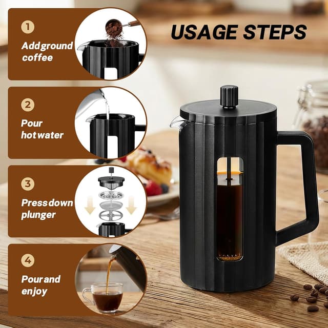 Detalle de Otopone 1L French press coffee maker