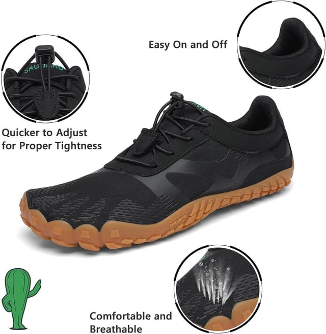 Detalle 2 de SAGUARO Barfußschuhe unisex: leichte, rutschfeste Trekkingschuhe für Indoor & Outdoor
