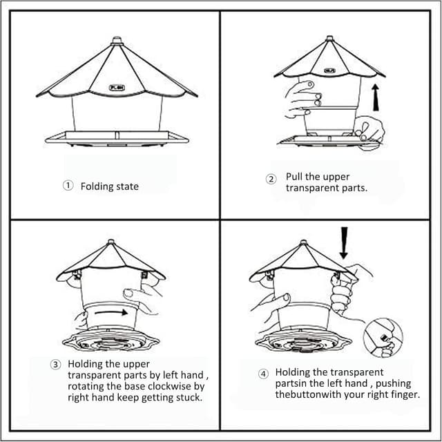 Thumbnail 6 de SANOTO Vogelfutterhaus faltbar für Garten 🐦