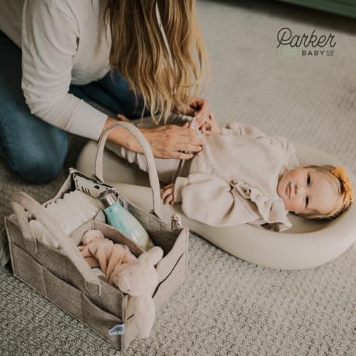 Thumbnail 7 de Parker Baby Diaper Caddy Oatmeal organizer for diapers