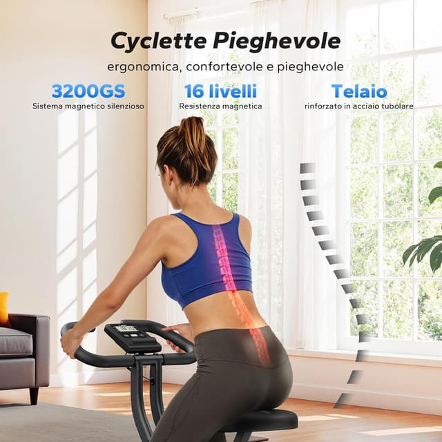 Thumbnail 1 de MERACH Cyclette Pieghevole 136 kg