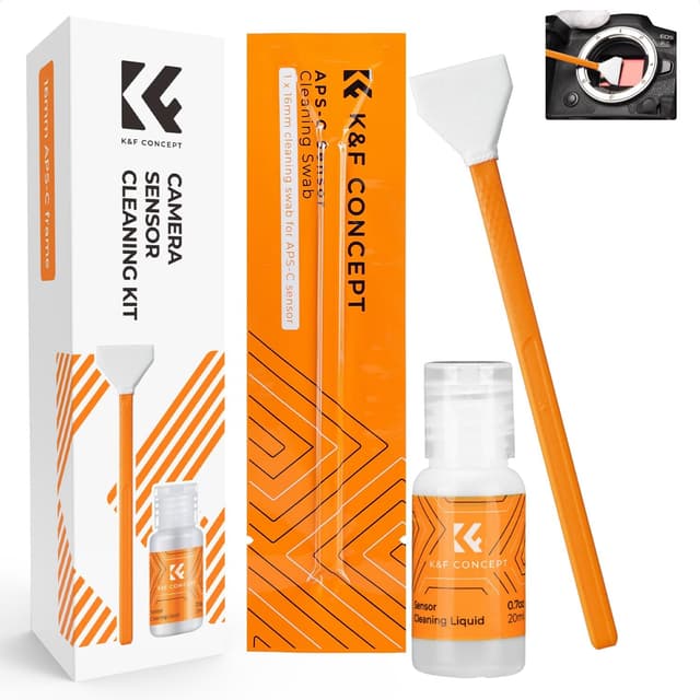 Detalle de K&F CONCEPT 16mm APS-C Sensor Cleaning Swab kit (6 swabs + 20ml cleaner)