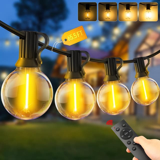 Detalle de Outdoor Garden String Lights LED 20m G40
