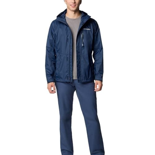 Detalle de Columbia Pouring Adventure Jacket III para hombre: chubasquero impermeable para senderismo