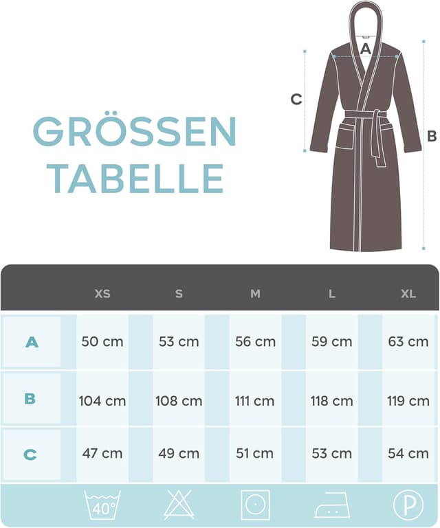 Thumbnail 4 de Twinzen Bademantel Damen 100% Baumwolle