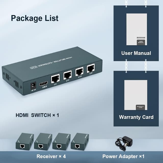 Thumbnail 6 de Steetek HDMI Extender 1080p@60Hz (3D) over Cat5e/Cat6/Cat7, 1TX + 4RX kit up to 50m