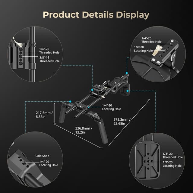 Thumbnail 3 de SMALLRIG 4480 Schulter-Rig Kit 15 mm đ„