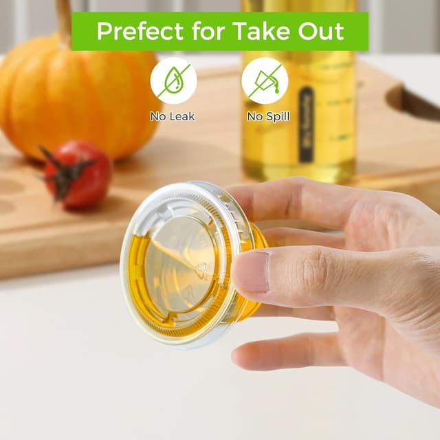 Detalle 2 de Dealusy 360 2 oz Jello Shot Cups with Lids