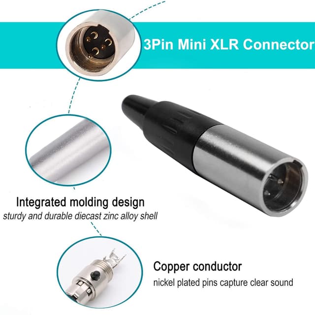 Detalle 1 de XMSJSIY Mini-XLR TA4F Adapter 4er Set