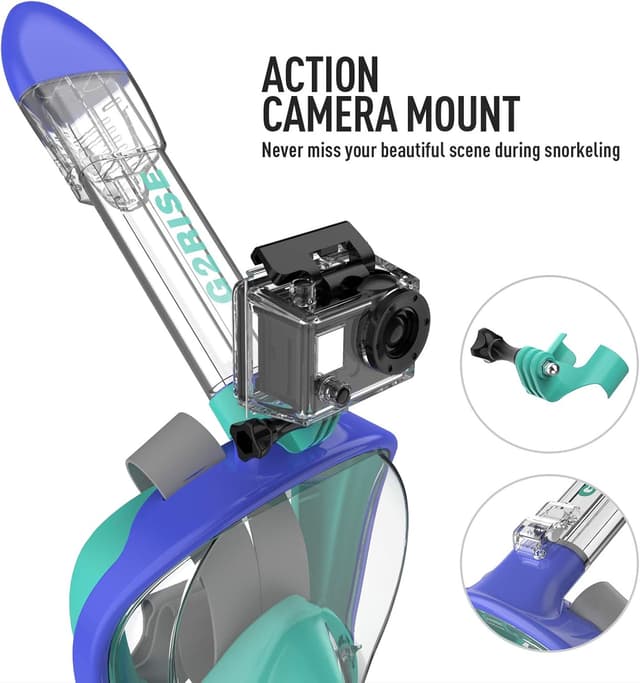 Thumbnail 3 de G2RISE SN01 full‑face snorkel mask with camera mount 🤿
