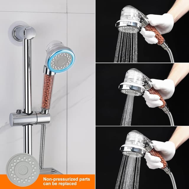 Thumbnail 3 de Ibergrif M22025 Alcachofa de ducha 3 modos con filtro