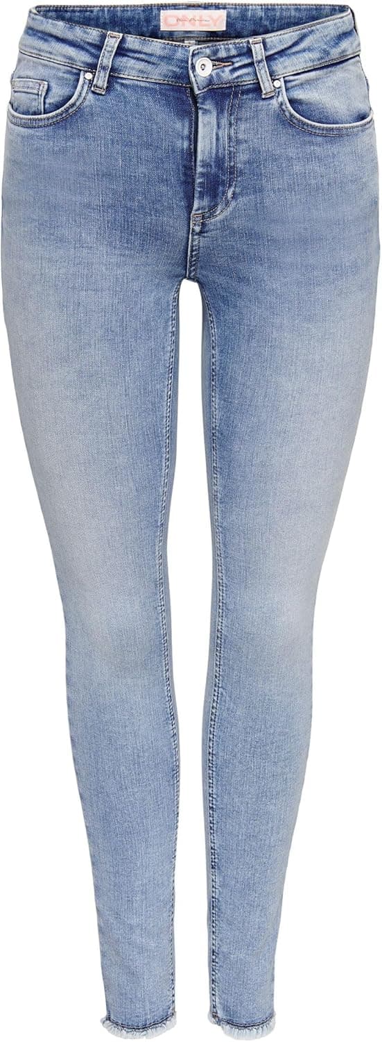 Detalle de ONLY Skinny Fit Jeans ONLBLUSH a vita media: jeans skinny leggeri per l’uso quotidiano