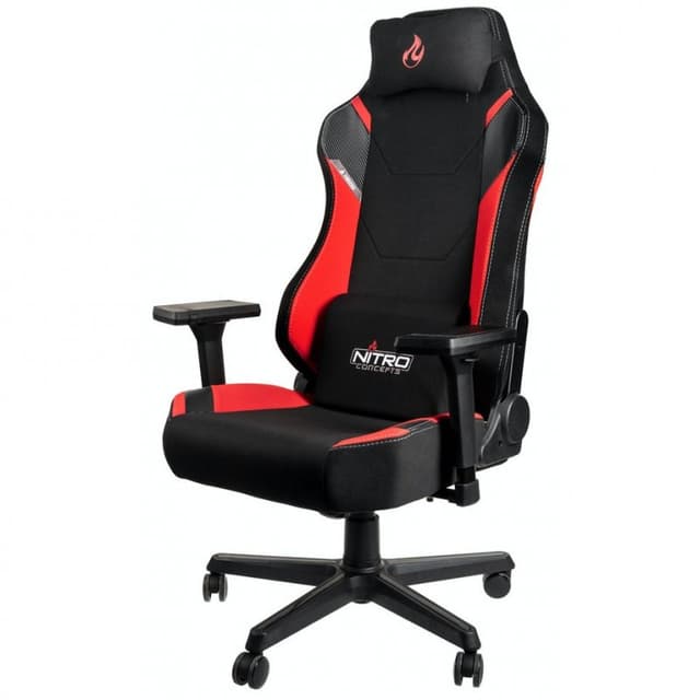 Detalle de Nitro Concepts X1000 Silla Gaming Ergonómica Negra/Roja