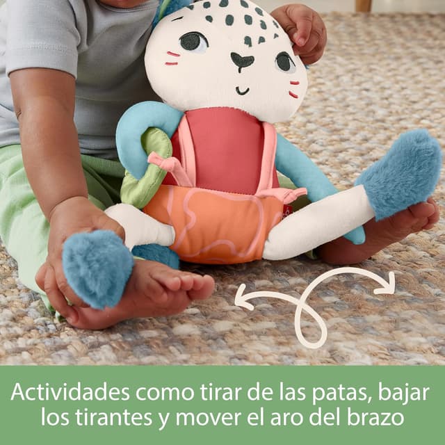 Detalle 2 de Fisher-Price Planet Friends Leopardo de las Nieves 🐆 Juguete Sensorial
