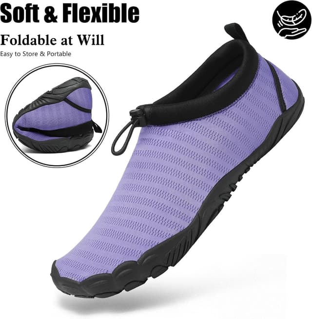 Detalle 2 de Mishansha Homme Femme Chaussures de plage respirantes à séchage rapide (tailles 36 à 46)