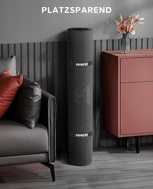 Detalle 2 de HAPBEAR Bodenschutzmatte für Fitnessgeräte mit PVC-Schutz – passend für Laufband, Ellipsentrainer & Co.