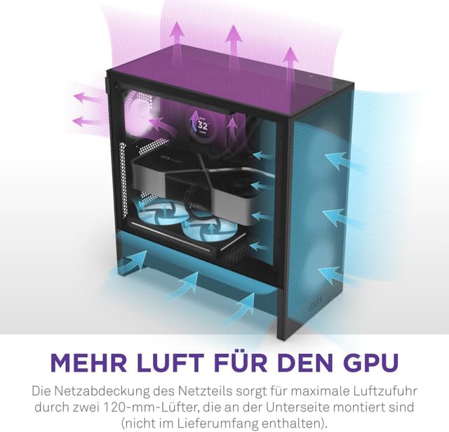 Thumbnail 2 de NZXT H5 Flow Kompaktes ATX Mid-Tower Gehäuse