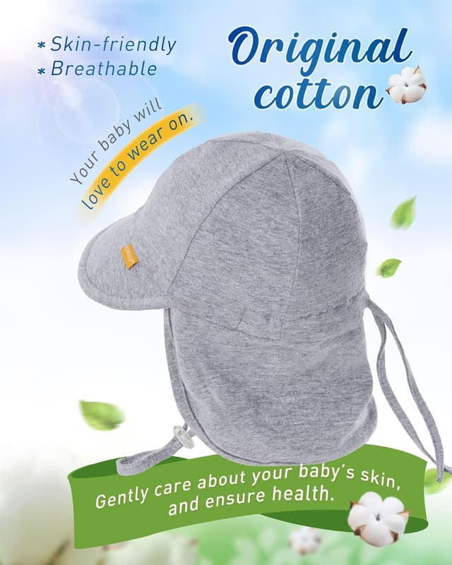 Detalle 2 de FURTALK Baby Sonnenhut UPF 50+ mit 3 Größen