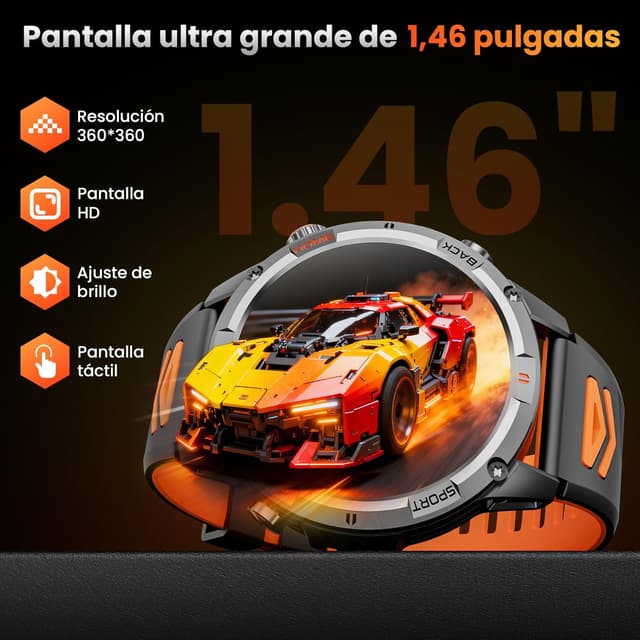 Thumbnail 5 de Reloj Inteligente Hombre Militar 1,46