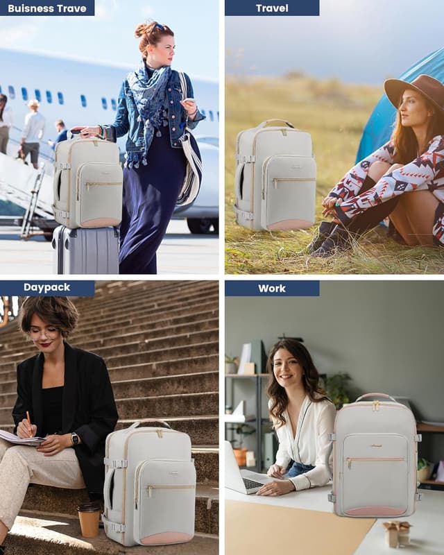 Thumbnail 6 de LOVEVOOK Handgepäck Rucksack 40L mit Kofferkonzept und separatem Laptopfach (bis 18 Zoll)