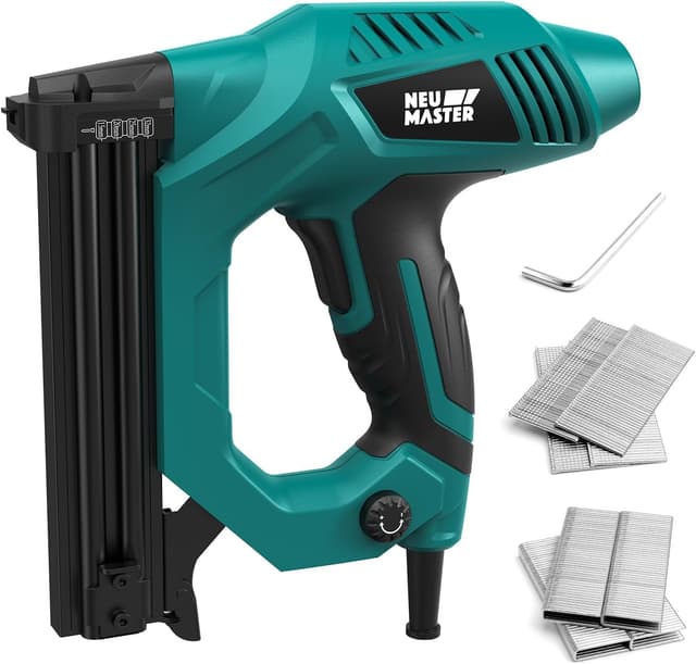 Detalle de NEU MASTER Electric Brad Nailer & Staple Gun (18G) for Upholstery, Carpentry & Woodworking