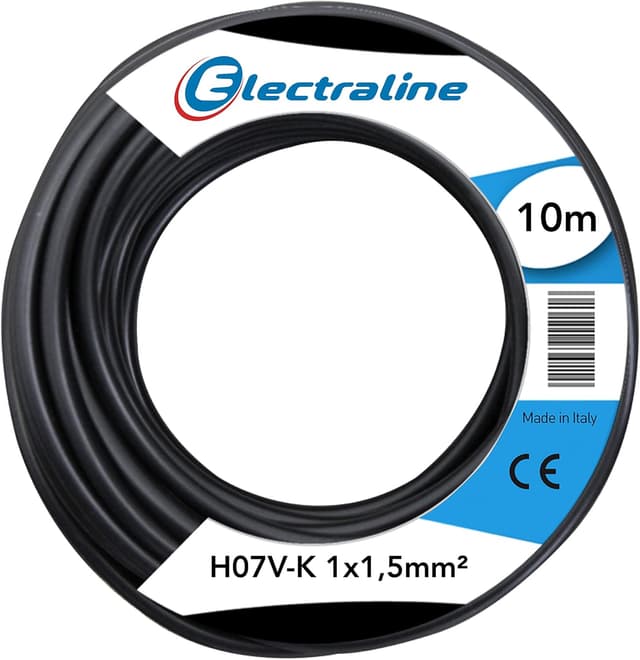 Detalle de Electraline 15071 H07V-K 1x1,5 mm 10 m negro