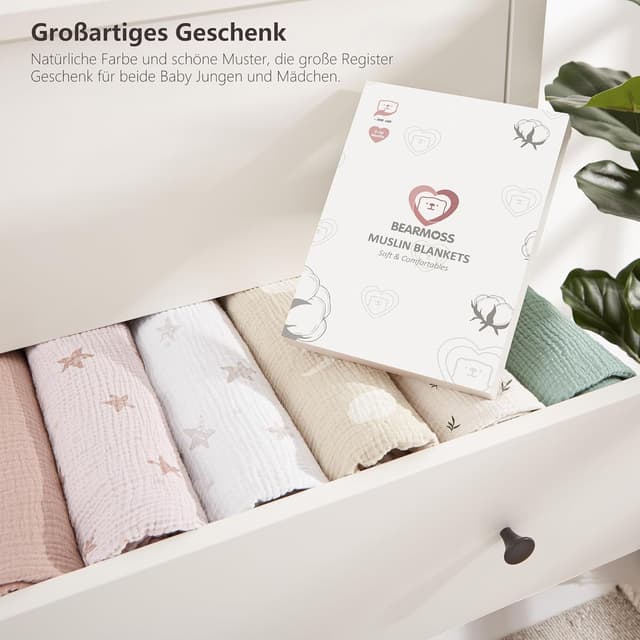 Thumbnail 4 de Bearmoss Einschlagdecke Babyschale 90x90 Grün