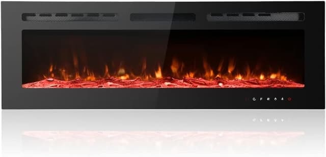 Thumbnail 6 de M.C.Haus Ultra-Thin Electric Fireplace (102cm) with Low-Noise Heater, 12 Flame & Breath Colours, Touch + Remote