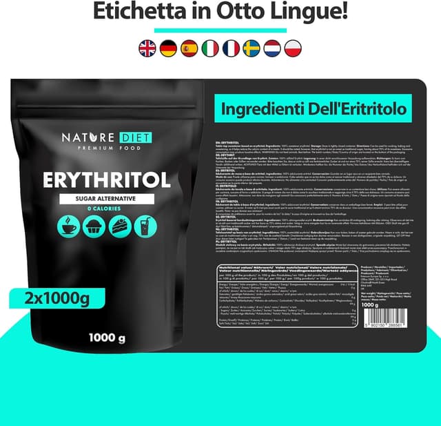 Thumbnail 1 de Nature Diet Eritritolo 2000 g 🍬