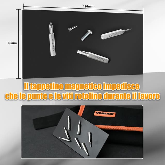 Detalle de VCELINK Set Cacciaviti Precisione 38 pz magnetici (Torx T1-T5) per smartphone, PS4, Xbox e altro